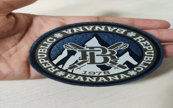 层次感厚板硅胶印刷商标 箱包商标logo定制 3D立体图案硅胶商标