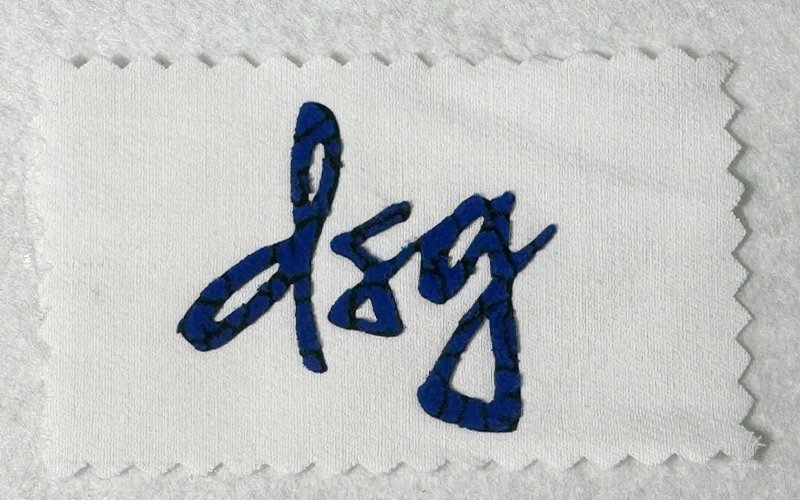 双色植绒热转印烫标  花形植绒烫印膜   新款植绒纹路刻字膜