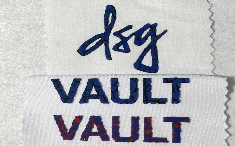 双色植绒热转印烫标  花形植绒烫印膜   新款植绒纹路刻字膜